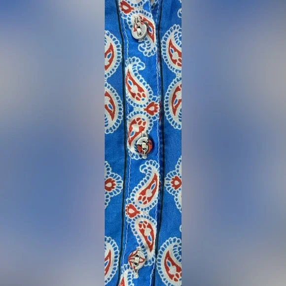 Johnny Was Black and Blue Asymmetrical Tie Front Sundress - Picture 8 of 16